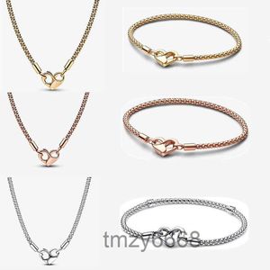 Nouveau bracelet en or coeur boucle collier pour femmes mode luxe fête cadeau bricolage fit bracelets pandora colliers de haute qualité avec boîte 1FYZ