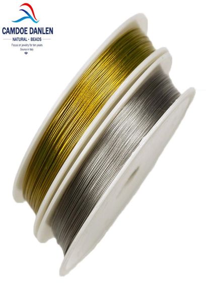 Nuevo color dorado de acero inoxidable alambre de alambre de cuerda de cuerda de pesca de pescado para collar de diy pulseras de joyas que realizan hallazgos3117922