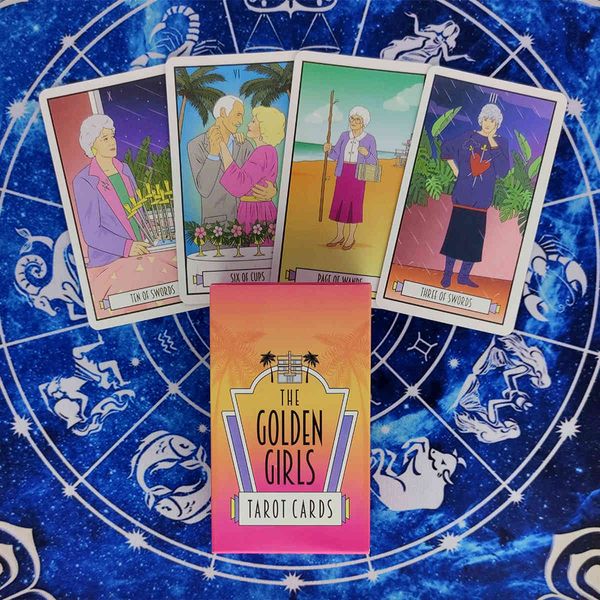 Cartes de Tarot Golden Girls et guide PDF, plate-forme de Divination, divertissement, fêtes, Support de jeu de société, livraison directe, 78 pièces, nouvelle collection
