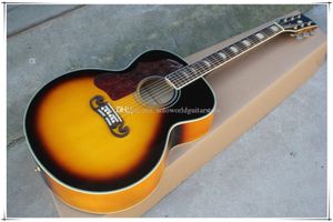 Golden Tuners 43 inch linkshandige akoestische gitaar met bodybinding, palissander toets, kan worden aangepast