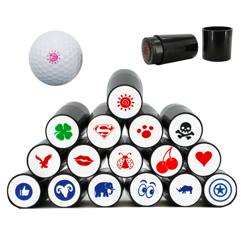 Golfbal Stamper Stamp Marker Impression Seal Sneldry Plastic Multicolors Golf Adis Accessoires Symbool voor Golfer Gift