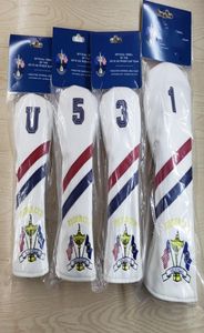 Nieuwe golfclub Ryder Cup Putter Hybrid Wood Driver Headcover White High Quality Club Head Cover 9252712