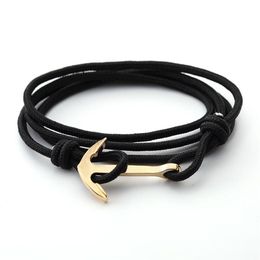 Nueva pulsera de ancla de buena aleación, pulsera multicapa para mujeres y hombres, pulseras de amistad, alta calidad 287D