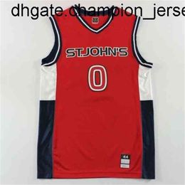 New Goods Cheap Team Issue St. John's Red Storm Jersey 0 Top2000s Chaleco cosido Baloncesto Jerseys chaleco Camisa