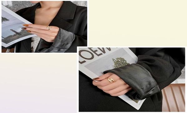 New Gothic Design Classic H Letter Gold Anneaux pour la femme 2021 Bijoux de mode coréenne Girl039 Gift Finger Luxury Set Accessories9248171016