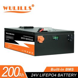 Nouveau Grade A 24V 100Ah 200Ah LiFePo4 Batteries Lithium Fer Phosphate Batteries Intégrées 8S200A BMS 48V Pour Bateau Solaire Aucune Taxe