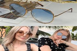 Nuevas lentes azules de gafas de sol Z1623W Lintos de cadena de diseñadores de marca Women anillo Round Big Circle Flores Gafas Signature 8447092