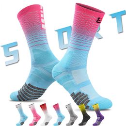 Nieuwe gradi￫nt mannen elite basketbal sokken niet-slip dikke katoenen handdoek bodem buiten sport fietsen hardloop sokken