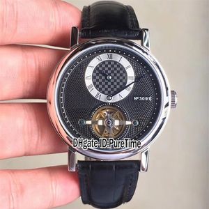 Nouvelles Grandes Complications 307BA 12 9V6 Boîtier En Acier Cadran Noir Tourbillon Automatique Montre Homme 5 Styles Montres De Sport Haute Qualité215t