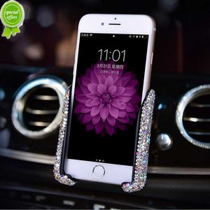 Nieuwe Gravity Universele Auto Telefoon Houder Vrouwen Diamond Crystal Car Air Vent Mount Mobiele Telefoon Houder Stand in Auto voor iPhone Samsung