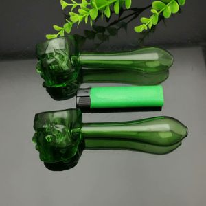 Nouveau tuyau de verre fantôme vert Bangs en verre Brûleur à mazout Tuyau d'eau en verre Rigs à huile Fumer Rigs Fre