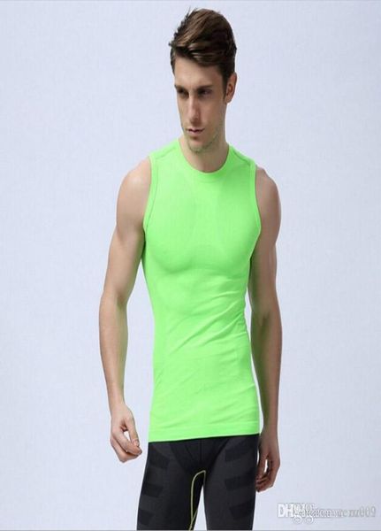 Gilet d'été sans manches pour hommes, vert orange, confortable, extensible, vêtements de sport, de course, nouveaux modèles 6841723