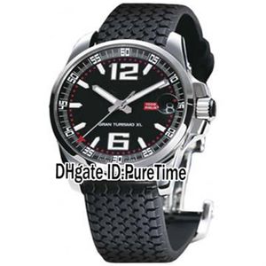 Nieuwe GT XL Chrono 168997-3001 Stalen kast Zwarte wijzerplaat Automatisch herenhorloge Autoband Rubber Zwart Sporthorloge Datum Hoge kwaliteit CHD-B2169