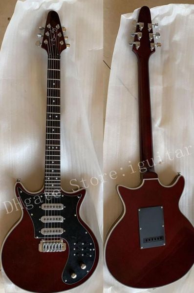 New Guild BM01 Brian May Signature Brown Red Guitar Pickguard 3 Pickups Tremolo Bridge 24 Fets Dots Factory O8481782