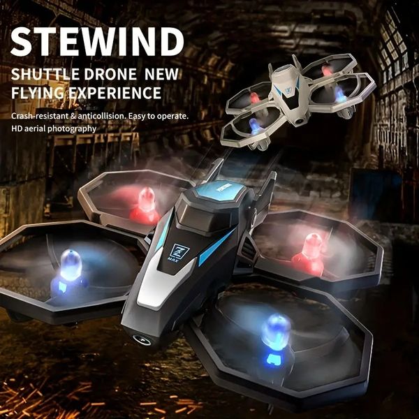 Nouveau drone quadrirotor H118 RC avec caméra, vol surround à décollage à une touche, conception durable, vol de trajectoire en mode sans tête, avion jouet amusant/cadeau de vacances parfait