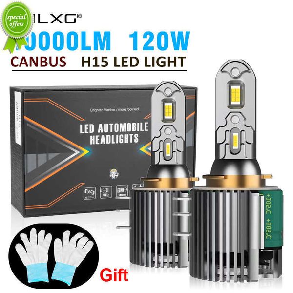 Nuevo LED H15 LED CANBUS H7 LED para Volkswagen 40000LM High Beam Drl Day Running Lights 120W Auto LED Bombas para faros de LED para Audi Golf VW