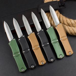 Nuevo H3401 Cuchillo táctico automático de gama alta D2 Hoja de lavado de piedra CNC Mango de aluminio de aviación Camping al aire libre Senderismo EDC Navajas de bolsillo con bolsa de nailon