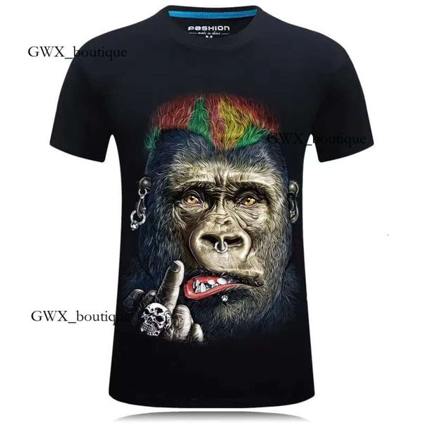 Nouveau haïkyuu Designer tendance jouent t-shirt masculin 3d animal imprimé t-shirt de singe drôle