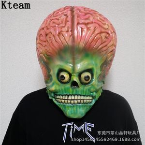 Nuevo Halloween Bloody Scary Horror Máscara Adulto Zombie Monster Bloody Brain Mask Látex Fiesta de disfraces Cabeza completa Cosplay Máscara Masquerad3216