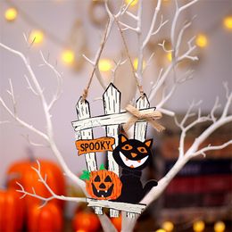 Nouvelles décorations d'Halloween, clôtures pour chats noirs, panneaux de porte, décorations suspendues, décorations suspendues de citrouille du Festival des fantômes, décorations de fête