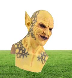 Nieuw Halloween Devil Clown Mask Yellow Goblins Mask Halloween Horror Mask Creepy Costume Party Cosplay Props 2009299778245