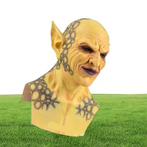 Nouveau Halloween diable Clown masque jaune gobelins masque Halloween horreur masque effrayant Costume fête Cosplay accessoires 2009294769236