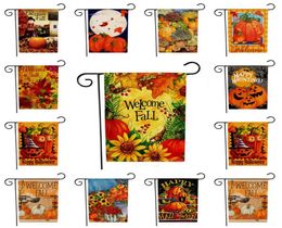 Nieuwe Halloween Flag Pumpkin Flag Garden Vlaggen Courtyard Welcome Fall Flag Yard Banner vlaggen 47*32cm T2I514389280026