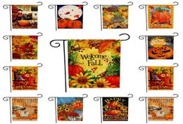 Nieuwe Halloween Flag Pumpkin Flag Garden Vlaggen Courtyard Welcome Fall Flag Yard Banner vlaggen 47*32cm T2I514387142948