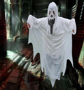Nouvelle halloween fantôme manteau blanc robes de docteur parti cosplay manteau cosplay fantôme cape festival sorcière vêtements en gros