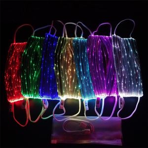 Masque LED clignotant pour Halloween, masque lumineux coloré pour hommes/femmes, masques lumineux pour raves/fêtes/carnaval/mascarade, masque de créateur 5975