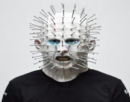 Nuevas máscaras de zombis de cabeza de alfiler aterradoras de Halloween, máscaras de fiesta de adultos de látex para Cosplay de película Hellraiser para Halloween 3772122