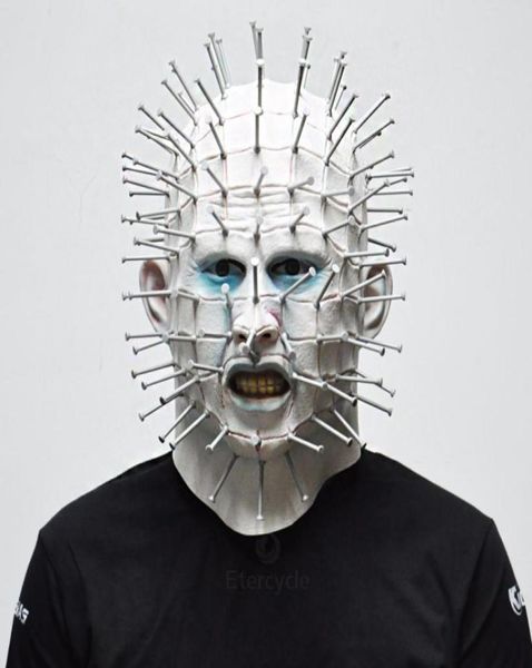 Nouveau Halloween effrayant Pinhead Zombie Masks Hellraiser Movie Cosplay Latex Adult Party Masques pour Halloween4872256