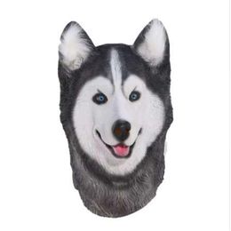 Masque en Latex pour chien Husky sibérien d'halloween, nouveauté, Costume de fête, déguisement d'animaux, Masks328Z, nouvelle collection