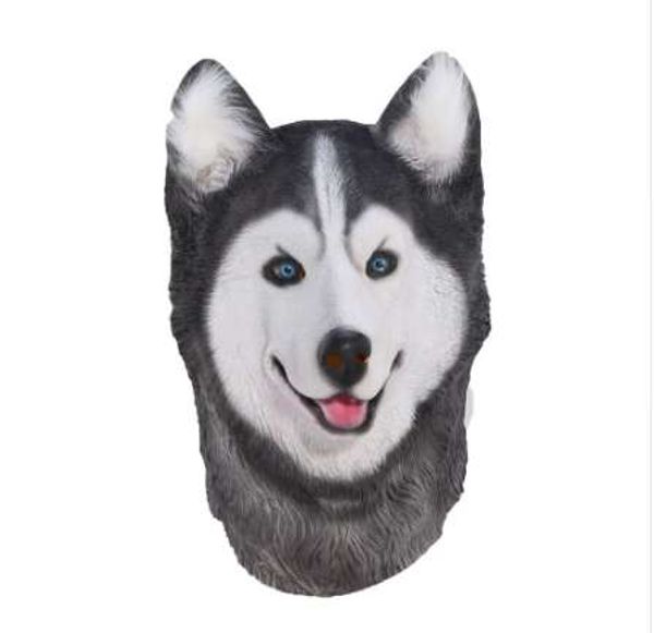 NOUVEAU Halloween Sibérien Husky Chien Latex Masque Nouveauté Costume Fête Déguisements Animaux Masques