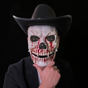 Nieuwe Halloween simulatie mond schedel masker plastic dress up rekwisieten masker horror schedel hoofddeksel