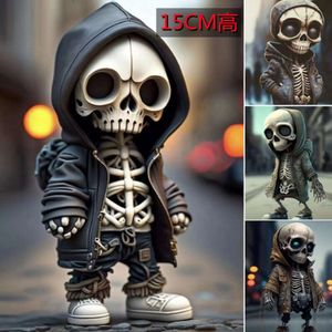 Nieuwe Halloween Skeleton Doll Resin Alien Sweater Ghost Festival Party Table and Courtyard Decoration
