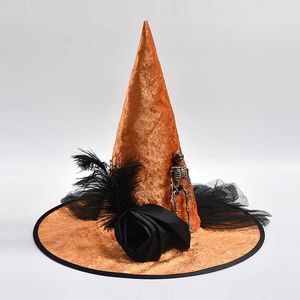 Nouveau Halloween chapeau de sorcière unisexe adultes fête Cosplay Costume accessoires décorations accessoire de carnaval 230920
