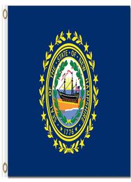 Banderas de estilo retro del estado de New Hampshire, banderas oficiales de la nación del estado de Estados Unidos con ojales, banderas personalizadas de poliéster 100D 1702793