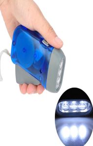 NOUVELLE lampe de poche à batterie à manivelle lumières de Camping 3 LED lampe de poche à pression manuelle générateur manuel torche de voyage Light9080025