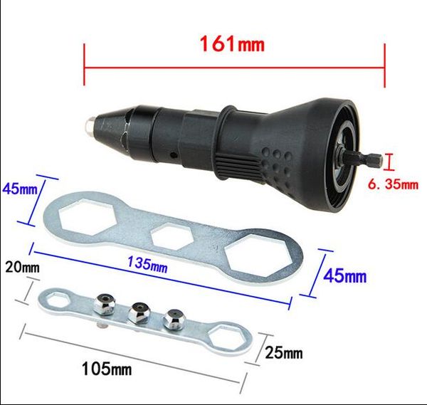 Nouvel outil de rivetage aveugle électrique à main, pistolet à écrou de rivetage, outils Demel, perceuse de rivetage sans fil, adaptateur, insérer des outils d'écrou, accessoires d'outils électriques