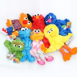 Nouvelle marionnette à main 35 cm rue sésame Elmo grand oiseau COOKIE BERT ERNIE poupée en peluche marionnette dessin animé doux en peluche cadeaux de noël