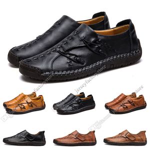 Nouvelle couture à la main chaussures décontractées pour hommes mis pied Angleterre pois chaussures en cuir chaussures pour hommes bas grande taille 38-48 trente-deux