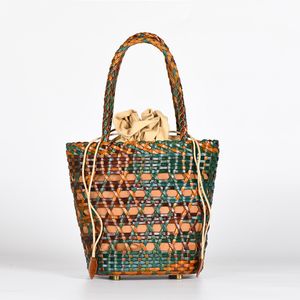 Nouveau panier évidé tissé à la main en été en ligne personnalité de célébrité sac de marée en cuir