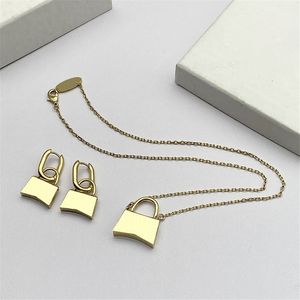 Nieuwe handtas vrouwen charme voortreffelijke hangende ketting slanke ketting dame golden grotere studs