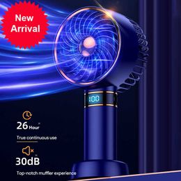 Nieuwe handheld Electric Fan Digital Display Nieuwe USB Desktop Mini Portable Student Tiktok Small Fan Strong Wind en Long Endurance