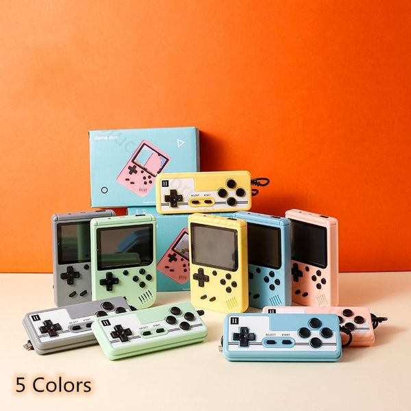Mini consola de videojuegos Retro Macaron de dos jugadores, 800 en 1, 8 bits, 3,0 pulgadas, LCD colorido, compatible con dos jugadores
