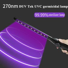 Nouveau bâton de désinfection UVC portable baguette de stérilisateur LED rechargeable lampe germicide UV germes bactéries tueur lumière de désinfection 270nm LL