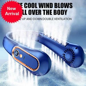 New Hanging Neck Fan Digital Display Power ventilador Bladeless Neckband Fan Portable Mini Air Cooler USB Rechargeable Electric Fans
