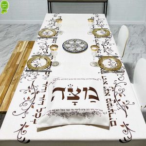 Nappe imperméable Happy Pessah, décoration de fête, Pesach Seder Je, nappe rectangulaire hébreu pour décor de cuisine et de salle à manger, nouvelle collection
