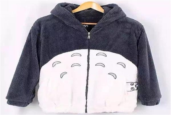 Nouveau Harajuku Totoro Kawaii Sweat À Capuche Mon Voisin Manteau Cosplay Polaire Pardessus Avec Oreilles Harajuku Mignon Vestes De Noël Y27106573